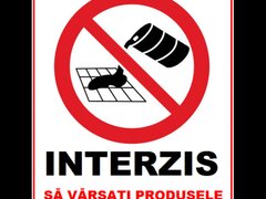 Placuta interzis sa varsati produsele chimice pe jos